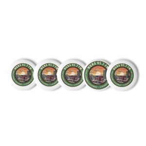 Set of pin buttons
