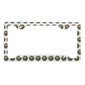 Metal license plate frame