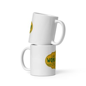 White glossy mug